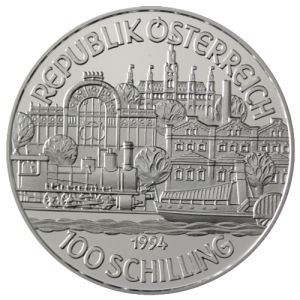 100 Schilling Silbermünze 1991 - 2001