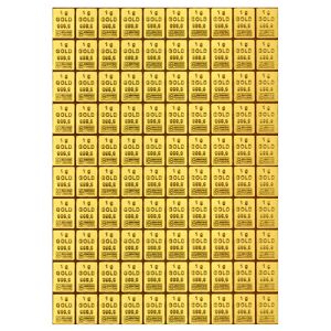 100 x 1g Gold Tafelbarren, alle Hersteller