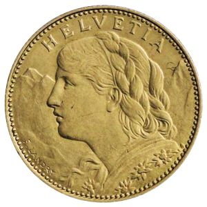 10 Franken Goldmünze Vreneli