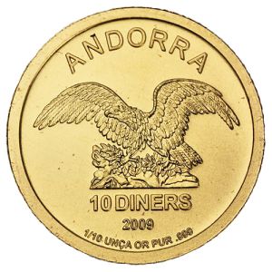 1/10 oz Goldmünze Andorra Eagle