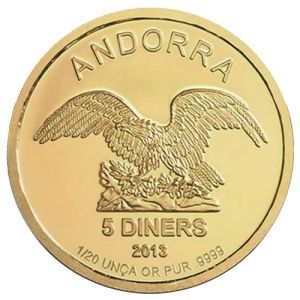 1/20 oz Goldmünze Andorra Eagle