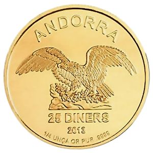 1/4 oz Goldmünze Andorra Eagle