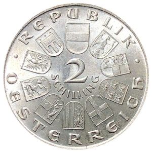 2 Schilling Silbermünze 1928 - 1937