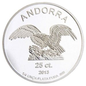 1/4 oz Silbermünze Andorra Eagle