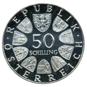 50 Schilling Silbermünze 1959 - 1973