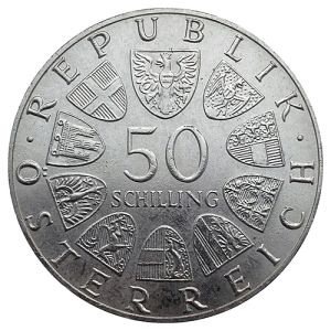 50 Schilling Silbermünze 1974 und 1978