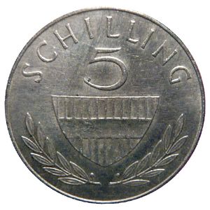 5 Schilling Silbermünze 1961 - 1969