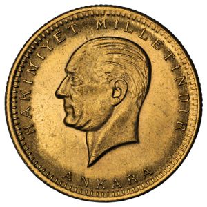 100 Piaster Goldmünze