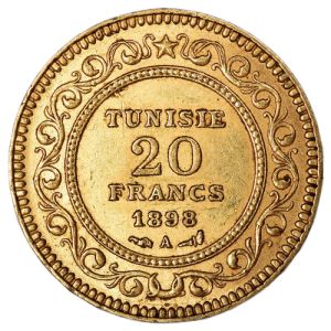 20 Tunesische Francs Goldmünze