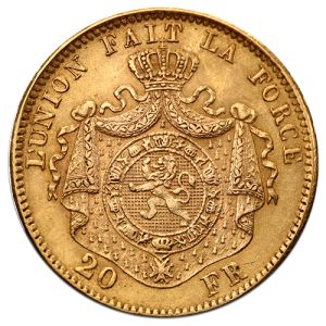 20 Francs Goldmünze Leopold II