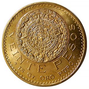 20 Pesos Goldmünze Mexikanischer Centenario