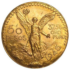50 Pesos Goldmünze Mexikanischer Centenario