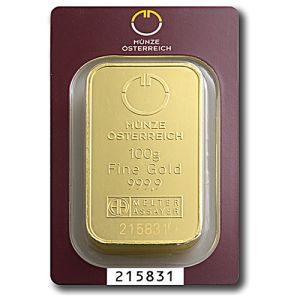 100g Goldbarren Münze Österreich