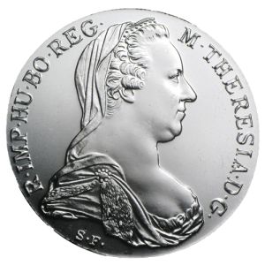 Silbermünze Maria Theresien Taler